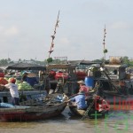 Floating market in Mekong delta, Vietnam-Laos, Thailand and Vietnam tour 13 days